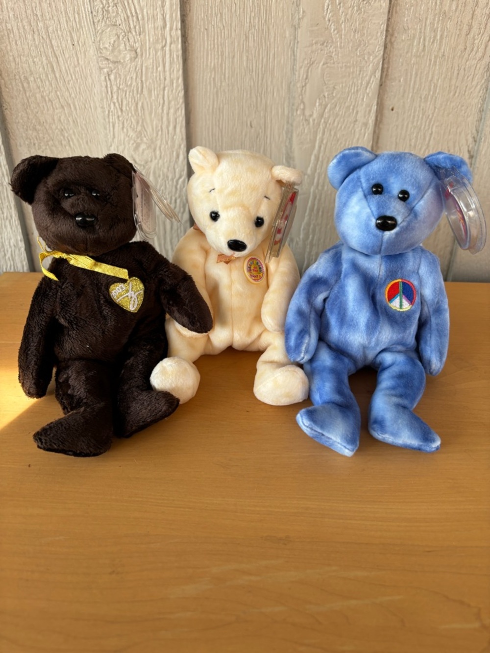 Ty Beanie Babies Plush Bear, popcorn, signature Collectible